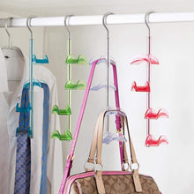 Load image into Gallery viewer, Great louise maelys 3 packs hanger rack 4 hooks closet organizer for handbags scarves ties belts 360 degree rotating