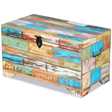 Load image into Gallery viewer, Storage organizer fesnight reclaimed wood storage chest lockable wooden storage box trunk cabinet with handles for bedroom closet home organizer collection furniture decor 28 7 x 15 4 x 16 1l x w x h