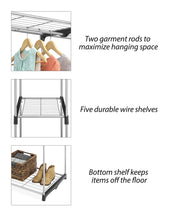 Load image into Gallery viewer, Buy now whitmor double rod freestanding closet heavy duty storage organizer