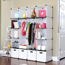 Load image into Gallery viewer, Explore unicoo diy 20 cube organizer cube storage bookcase toy organizer storage cabinet wardrobe closet deeper cube white