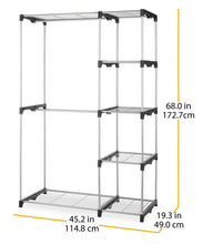 Load image into Gallery viewer, Buy whitmor double rod freestanding closet heavy duty storage organizer