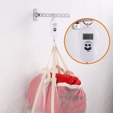 Load image into Gallery viewer, Shop for ashop wall mount clothes hanger rack wall clothes hanger stainless steel clothes hooks with swing arm holder closet organizers and storage 2 pack