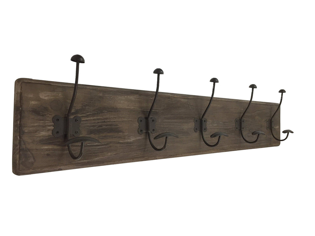 Budget friendly avignon home rustic coat rack with hooks vintage wooden wall mounted coat rack 38 inches wide and 7 inches high for entryway bathroom and closet
