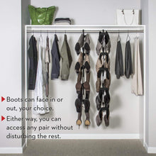 Load image into Gallery viewer, Discover boot butler boot storage rack as seen on rachael ray clean up your closet floor with hanging boot storage easy to assemble built to last 5 pair hanger organizer shaper tree