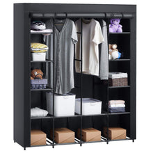 Load image into Gallery viewer, Get aoou closet organizer wardrobe closet portable closet closet organizers and storage with non woven fabric easy to assemble 56 x 18 5 x 66 inches black