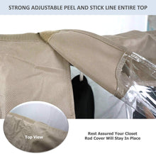 Load image into Gallery viewer, Select nice garment cover for closet rod and portable clothing rack shoulder dust cover protect your wardrobe in style adjustable to fit 20 to 36 long 6 pack
