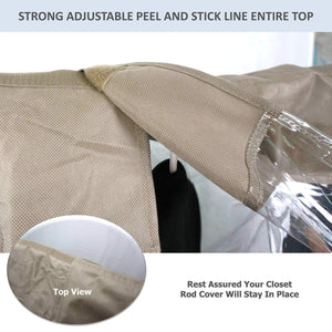 Select nice garment cover for closet rod and portable clothing rack shoulder dust cover protect your wardrobe in style adjustable to fit 20 to 36 long 6 pack