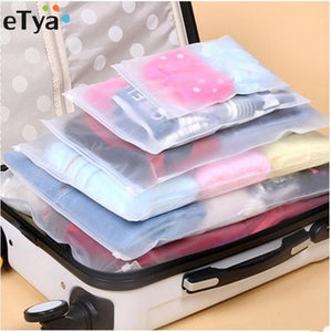 eTya 5PCS/Set Women Men Travel  Luggage Packing Cube Organizer Bags PVC Waterproof Cosmetic Bag